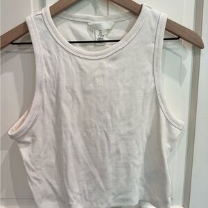 H&M Cream Ribbed Tank Top